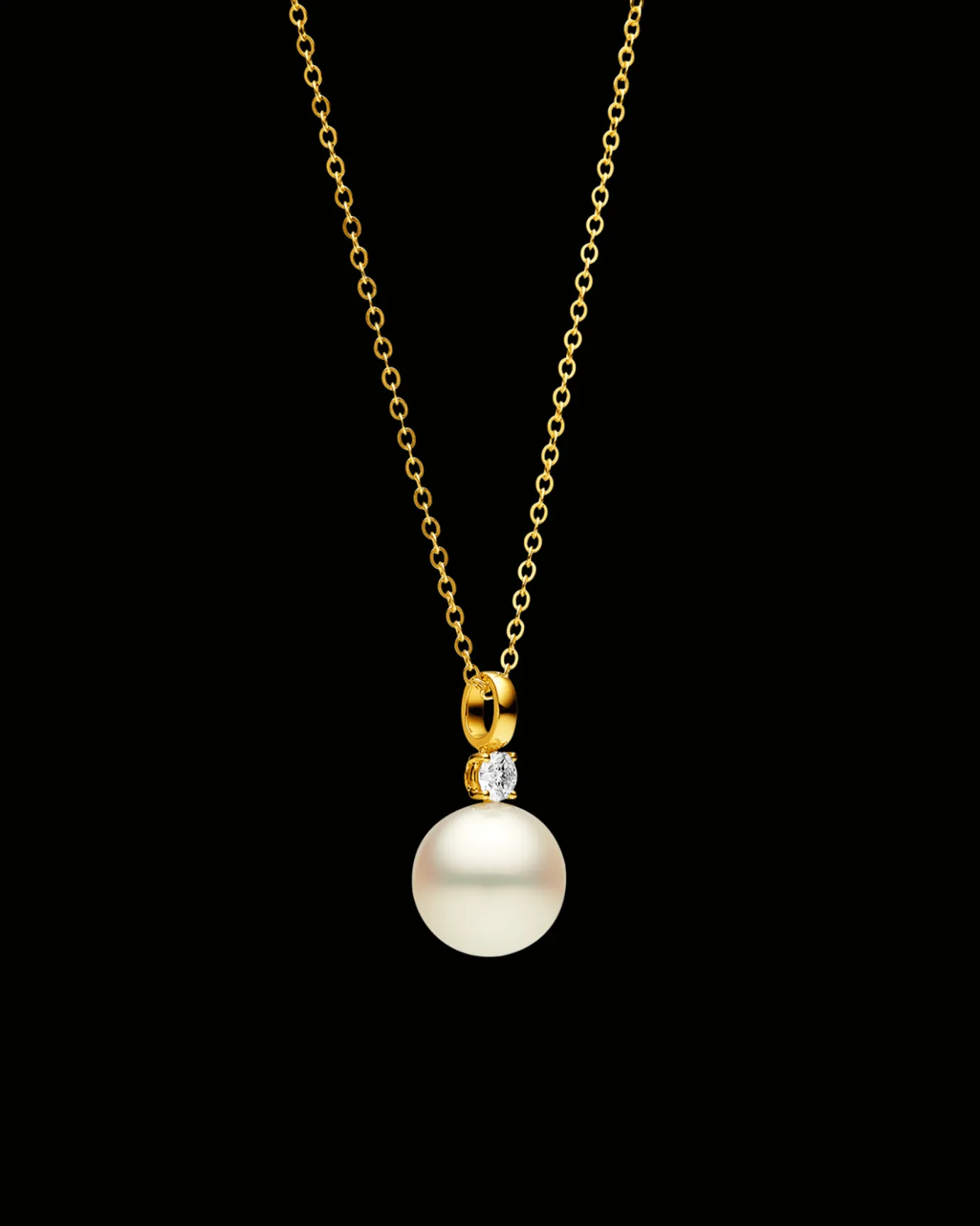 Necklaces & Pendants^Paspaley Grace Pearl Pendant | 12mm Round Pearl, Diamond, and Yellow Gold YellowGold
