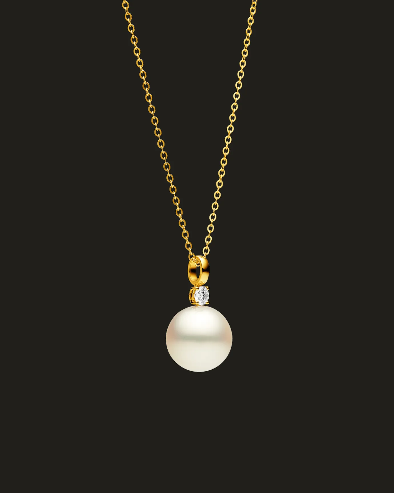Necklaces & Pendants^Paspaley Grace Pearl Pendant | 14mm Round Pearl, Diamond, and Yellow Gold YellowGold
