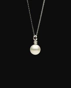Necklaces & Pendants^Paspaley Grace Pearl Pendant | 12mm Round Pearl, Diamond, and White Gold WhiteGold