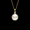 Necklaces & Pendants^Paspaley Grace Pearl Pendant | 14mm Semi-Round Pearl, Diamond, and Yellow Gold YellowGold