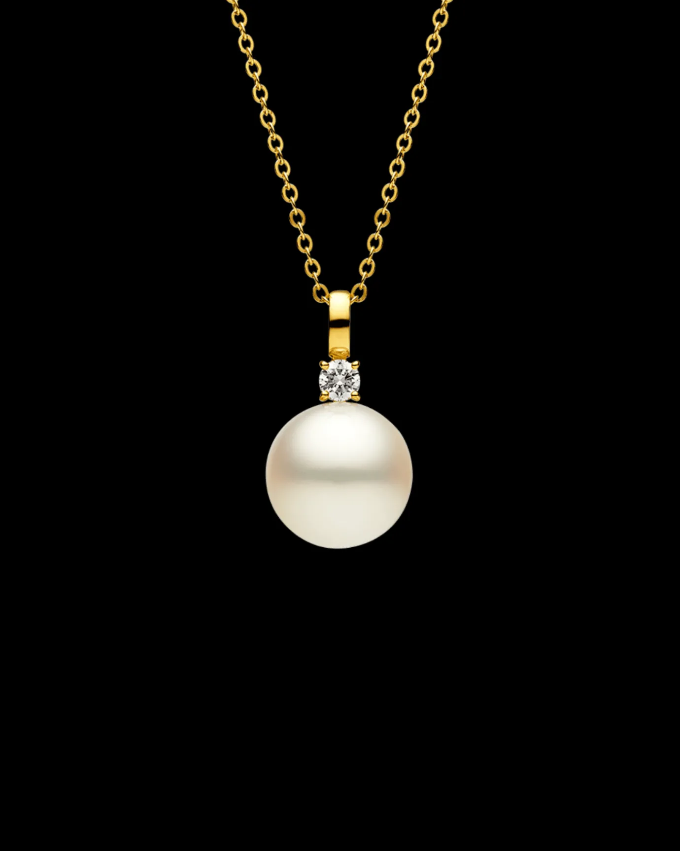 Necklaces & Pendants^Paspaley Grace Pearl Pendant | 14mm Semi-Round Pearl, Diamond, and Yellow Gold YellowGold
