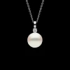 Necklaces & Pendants^Paspaley Grace Pearl Pendant | 14mm Semi-Round Pearl, Diamond, and White Gold WhiteGold