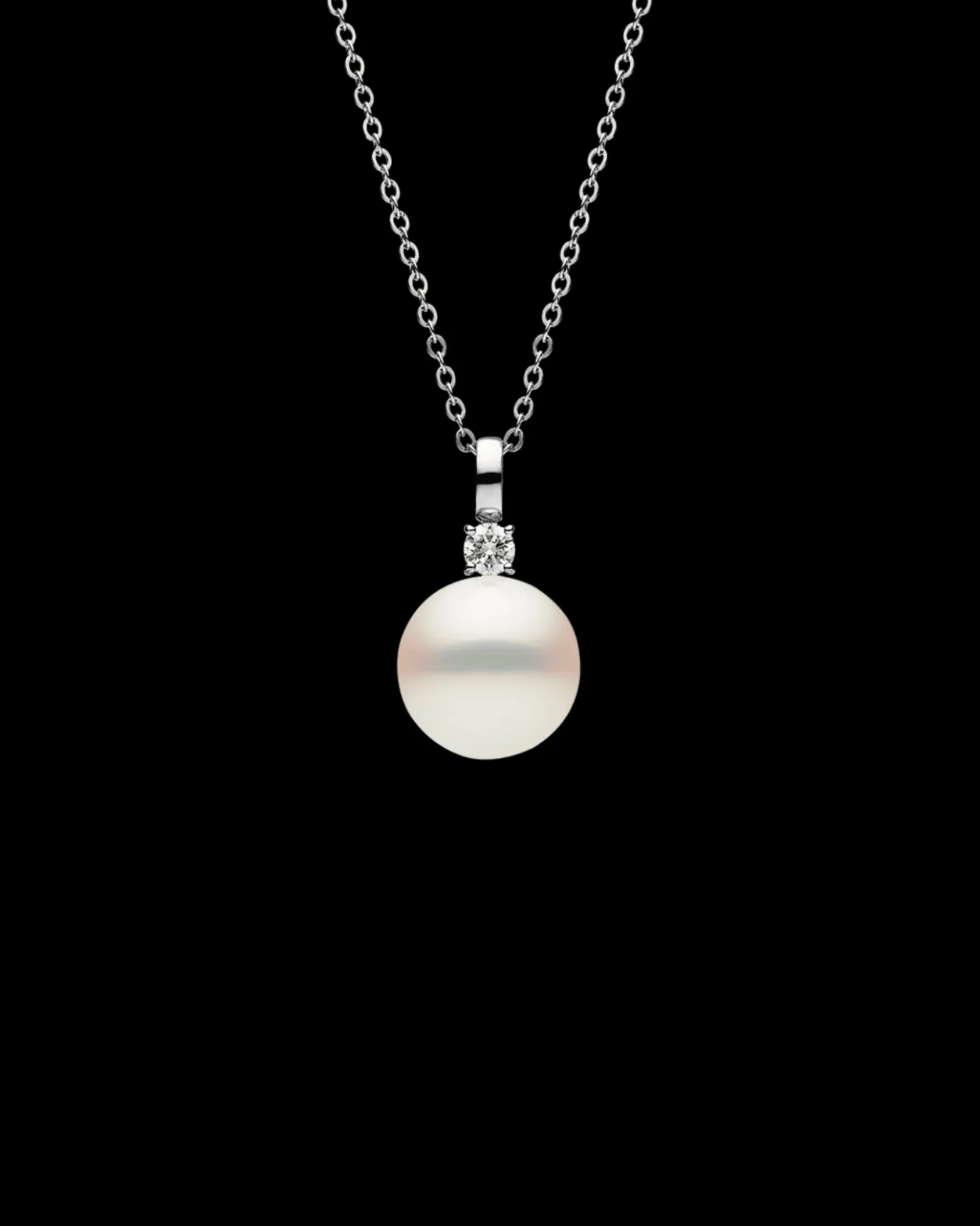 Necklaces & Pendants^Paspaley Grace Pearl Pendant | 12mm Semi-Round Pearl, Diamond and White Gold WhiteGold