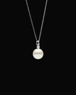 Necklaces & Pendants^Paspaley Grace Pearl Pendant | 14mm Semi-Round Pearl, Diamond, and White Gold WhiteGold