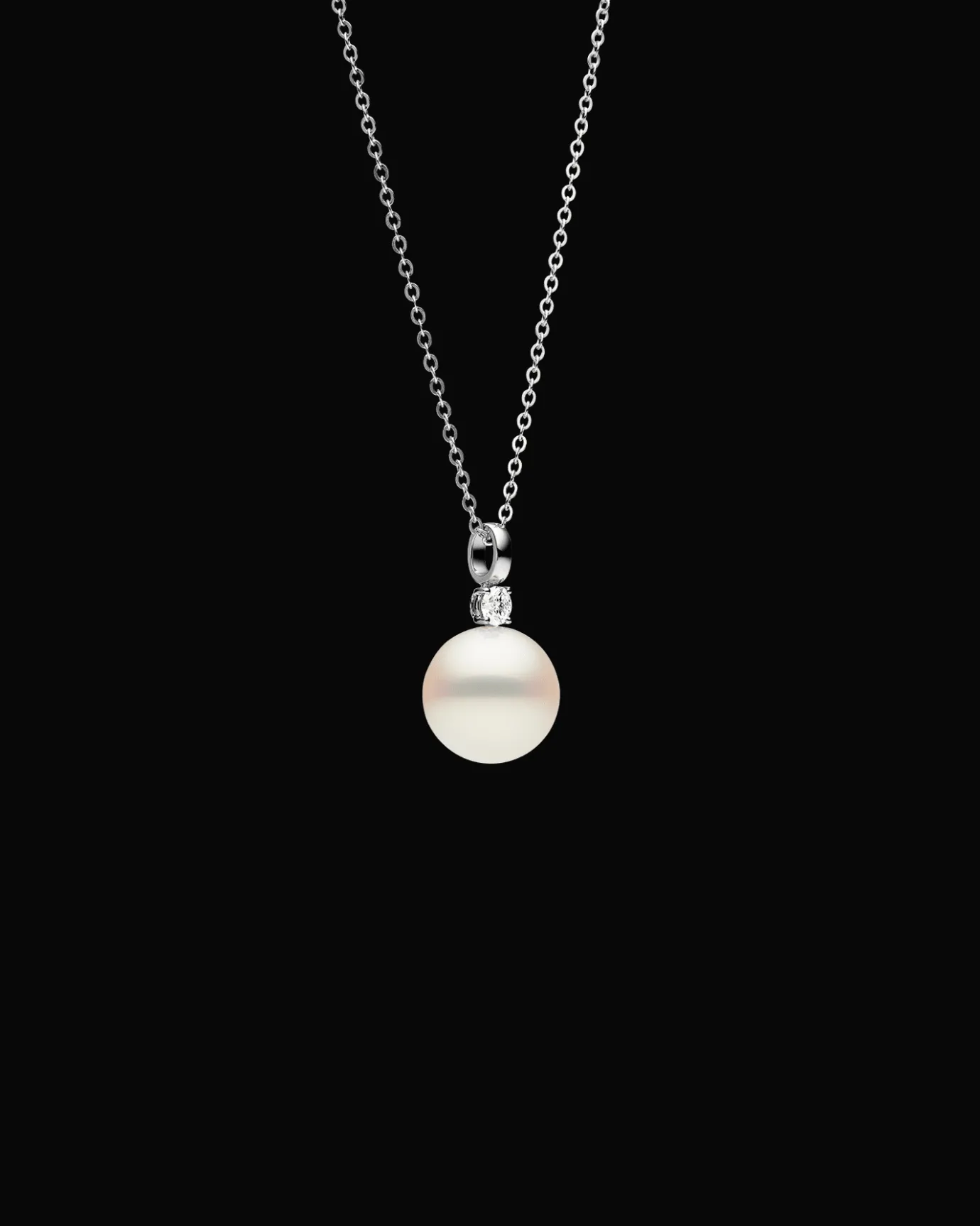 Necklaces & Pendants^Paspaley Grace Pearl Pendant | 14mm Semi-Round Pearl, Diamond, and White Gold WhiteGold