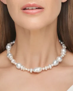 Strand Necklaces & Bracelets | Necklaces & Pendants^Paspaley Grande Wild Pearl Strand Necklace | 5-15mm Pearls and Signature Diamond YellowGold