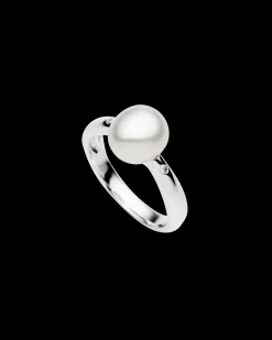 Rings^Paspaley Julia Pearl Ring | 9mm Keshi Pearl, Diamonds, and White Gold WhiteGold