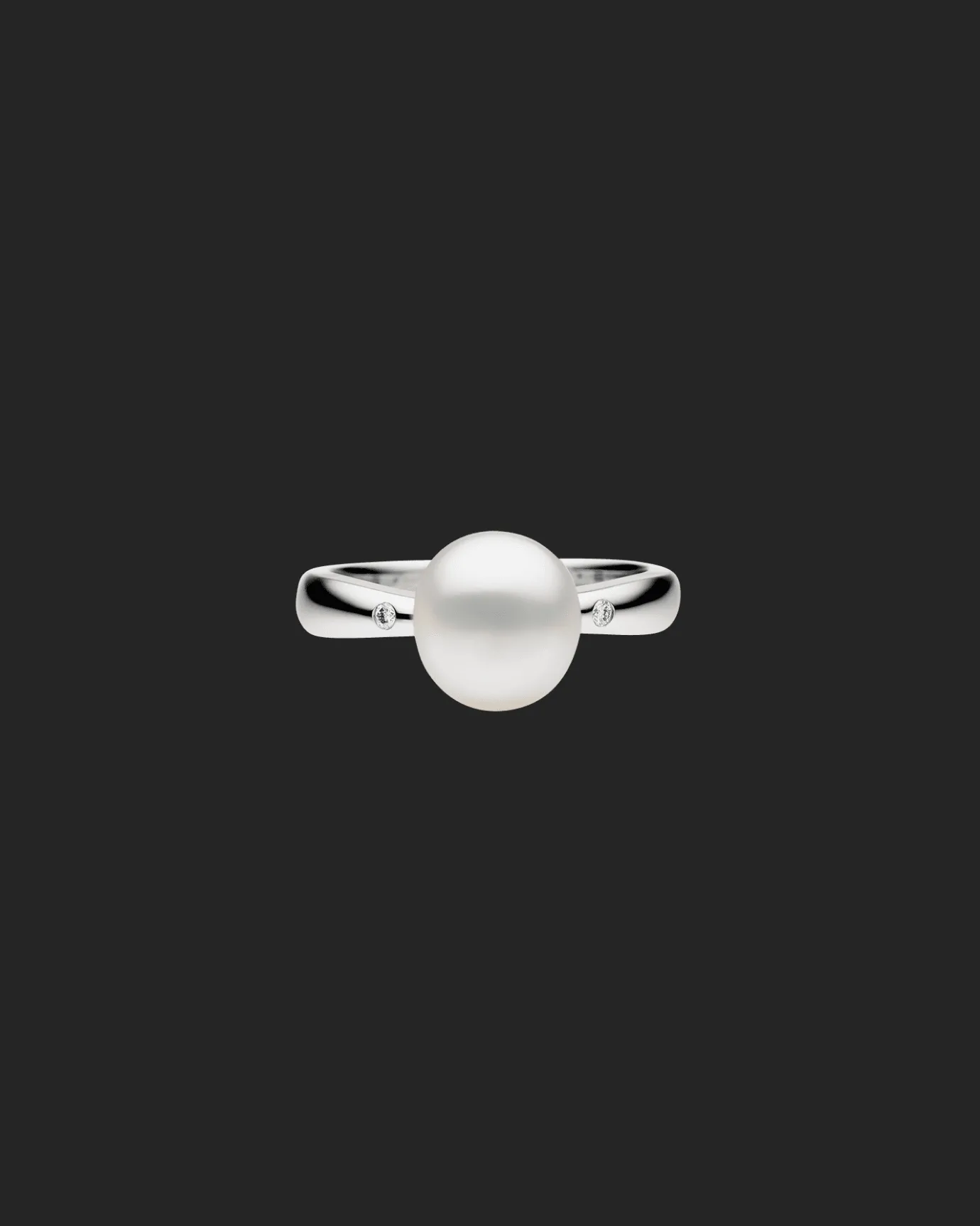 Rings^Paspaley Julia Pearl Ring | 9mm Keshi Pearl, Diamonds, and White Gold WhiteGold