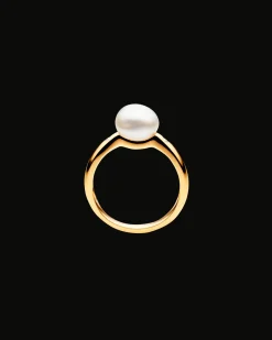 Rings^Paspaley Julia Pearl Ring | 9mm Keshi Pearl, Diamonds, and Yellow Gold YellowGold