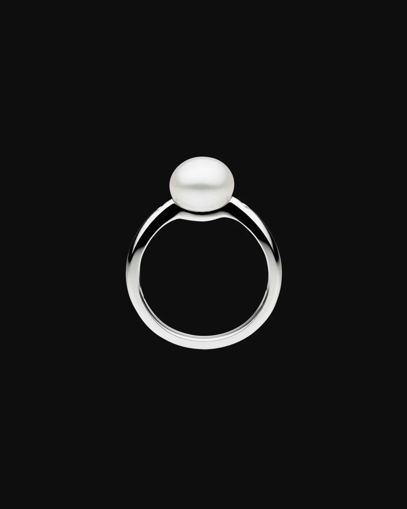 Rings^Paspaley Julia Pearl Ring | 9mm Keshi Pearl, Diamonds, and White Gold WhiteGold
