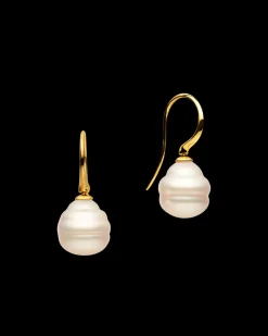 Earrings & Studs^Paspaley Keel Edge Pearl Earrings | 10-11mm Circle Pearls and Yellow Gold YellowGold