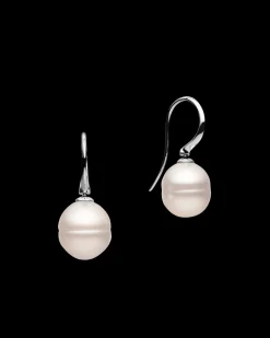Earrings & Studs^Paspaley Keel Edge Pearl Earrings | 10-11mm Circle Pearls and White Gold WhiteGold