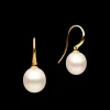 Earrings & Studs^Paspaley Keel Edge Pearl Earrings | 11mm Oval Pearls and Yellow Gold YellowGold