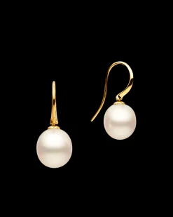 Earrings & Studs^Paspaley Keel Edge Pearl Earrings | 11mm Oval Pearls and Yellow Gold YellowGold