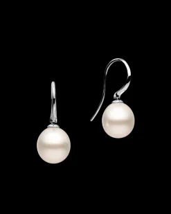 Earrings & Studs^Paspaley Keel Edge Pearl Earrings | 11mm Oval Pearls and White Gold WhiteGold