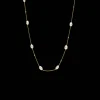 Necklaces & Pendants^Paspaley Keshi Pearl Short Chain Necklace | 5mm Keshi Pearls, Diamonds, and Yellow Gold YellowGold