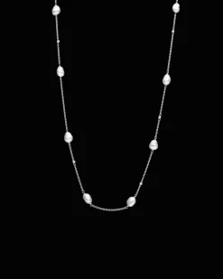 Necklaces & Pendants^Paspaley Keshi Pearl Short Chain Necklace | 5mm Keshi Pearls, Diamonds, and White Gold WhiteGold