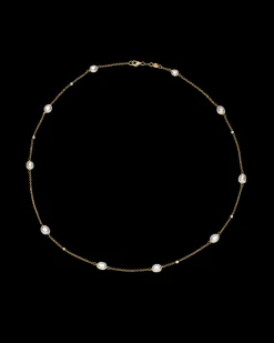 Necklaces & Pendants^Paspaley Keshi Pearl Short Chain Necklace | 5mm Keshi Pearls, Diamonds, and Yellow Gold YellowGold