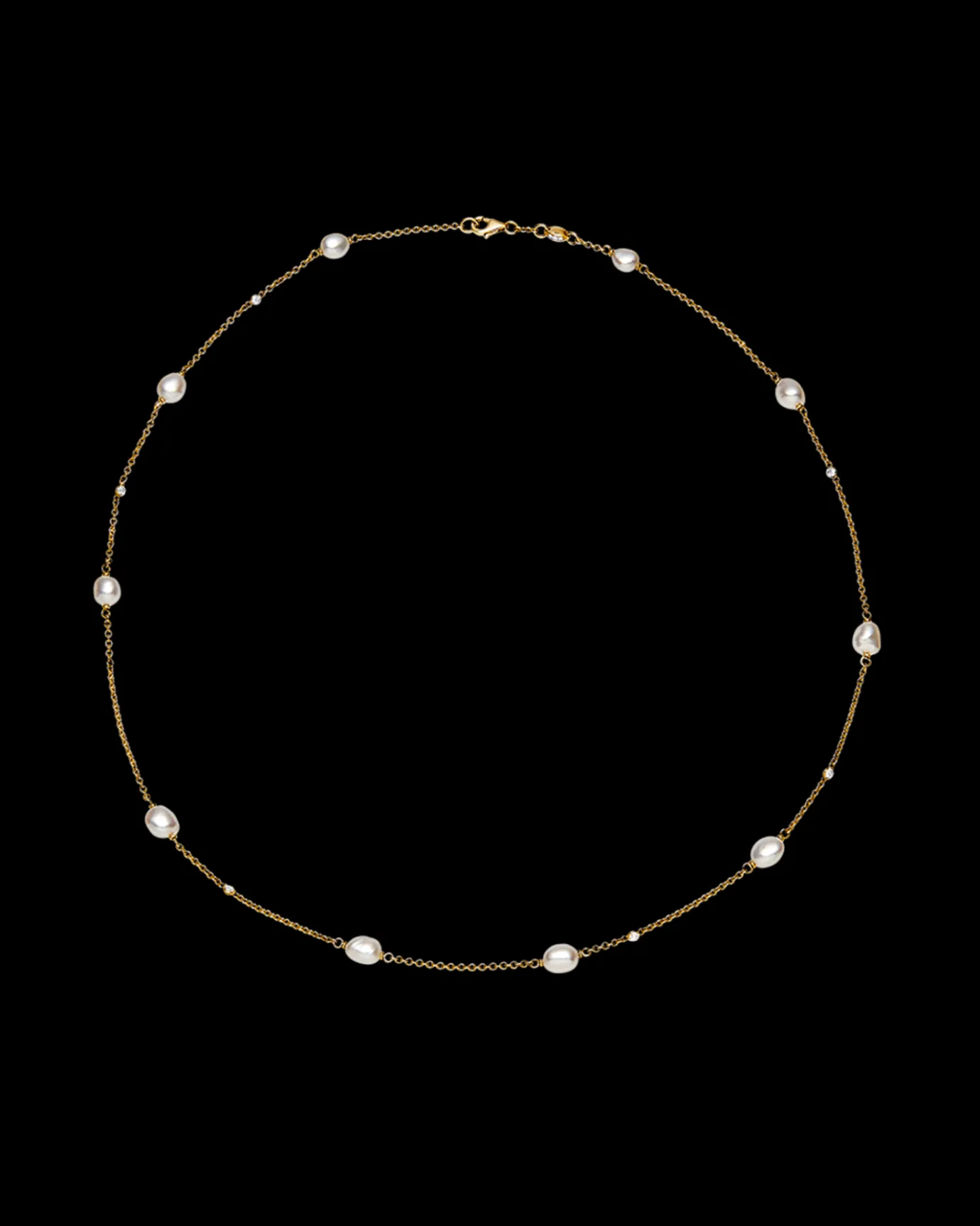 Necklaces & Pendants^Paspaley Keshi Pearl Short Chain Necklace | 5mm Keshi Pearls, Diamonds, and Yellow Gold YellowGold
