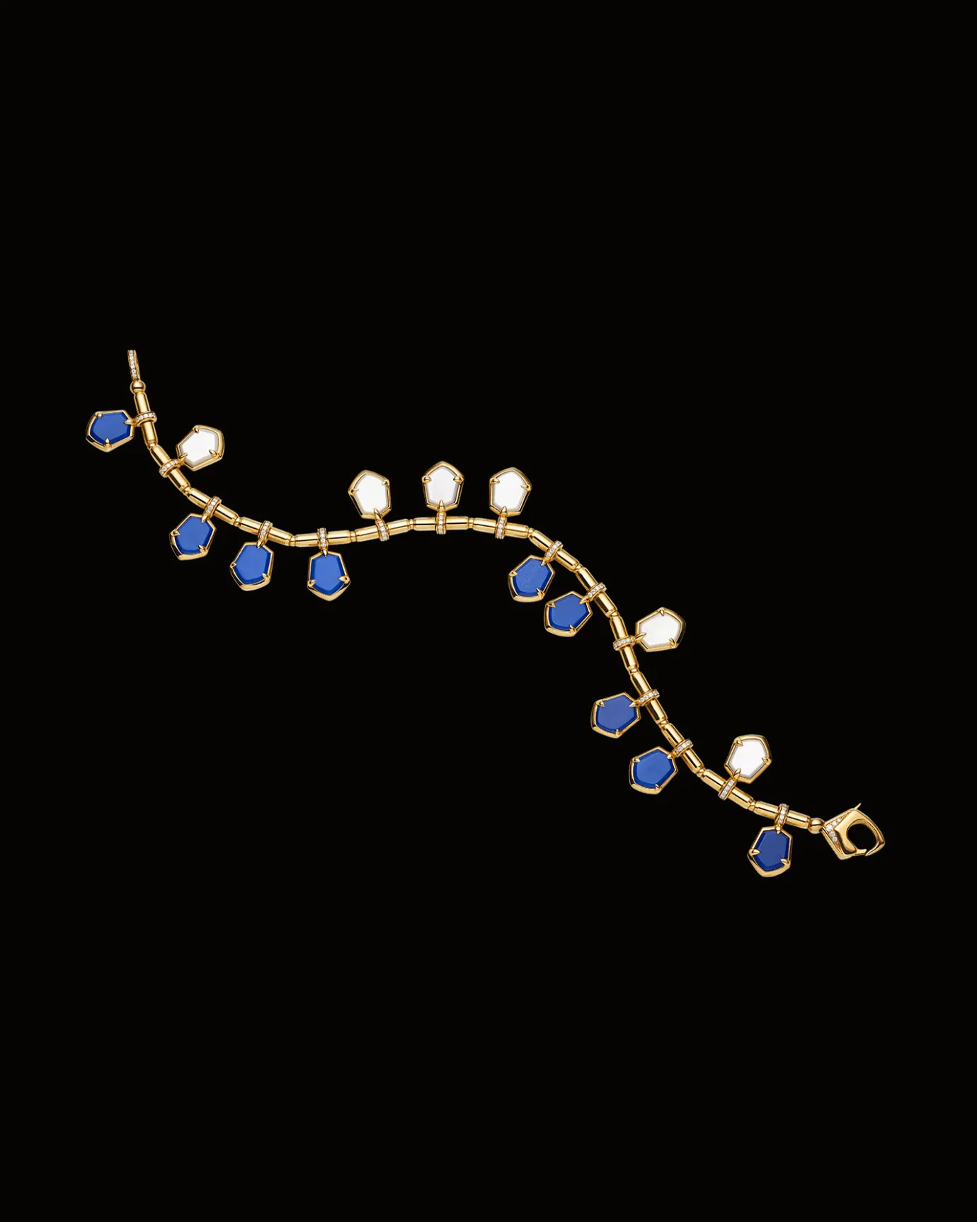 Bracelets^Paspaley Lapis Megisti Bracelet | Mother of Pearl, Blue Lapis, and Yellow Gold YellowGold