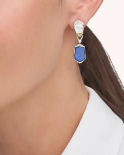 Earrings & Studs^Paspaley Lapis Megisti Earrings | Mother of Pearl, Lapis, and Yellow Gold YellowGold
