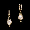 Earrings & Studs^Paspaley Lavalier Pearl Earrings | 12mm Button Pearls and Yellow Gold