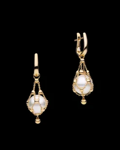 Earrings & Studs^Paspaley Lavalier Pearl Earrings | 12mm Button Pearls and Yellow Gold