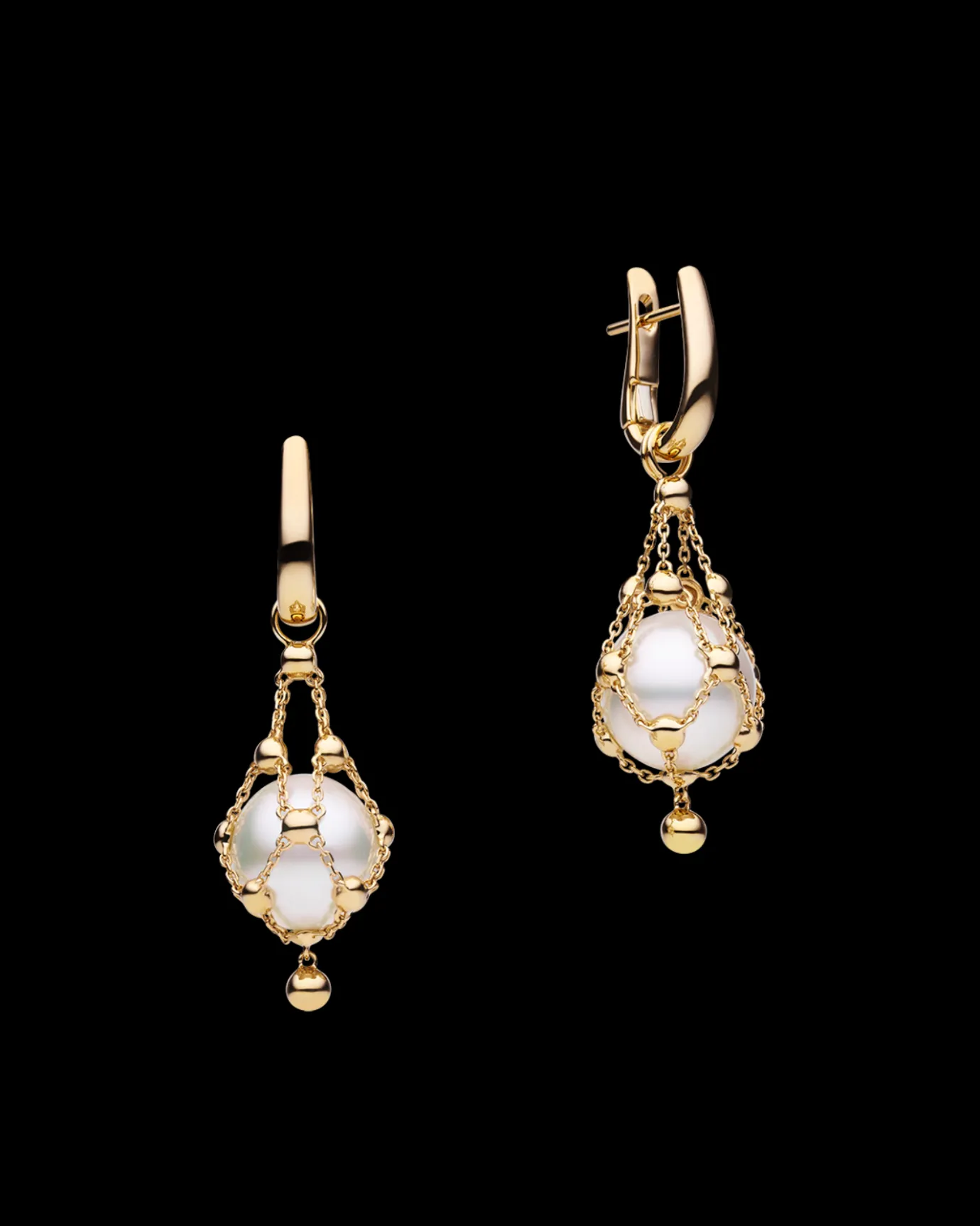 Earrings & Studs^Paspaley Lavalier Pearl Earrings | 12mm Button Pearls and Yellow Gold