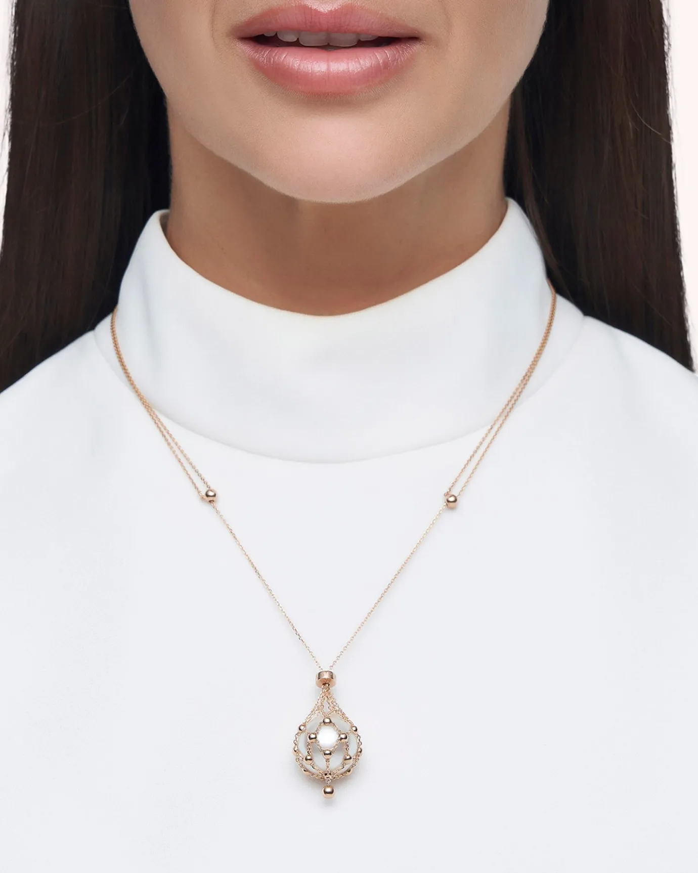 Necklaces & Pendants^Paspaley Lavalier Pearl Necklace | 15mm Circle Pearl and Rose Gold RoseGold