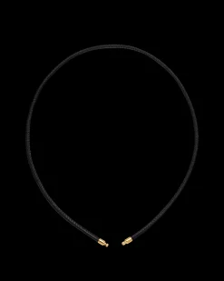 Chains, Charms & Accessories^Paspaley Leather Necklace | Leather and Yellow Gold YellowGold