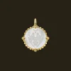 Chains, Charms & Accessories^Paspaley Leo Coin Charm | Mother of Pearl, Diamonds, and Yellow Gold YellowGold