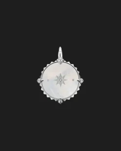 Chains, Charms & Accessories^Paspaley Libra Coin Charm | Mother of Pearl, Diamonds, and White Gold WhiteGold