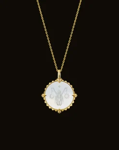 Chains, Charms & Accessories^Paspaley Libra Coin Charm | Mother of Pearl, Diamonds, and Yellow Gold YellowGold