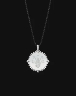 Chains, Charms & Accessories^Paspaley Libra Coin Charm | Mother of Pearl, Diamonds, and White Gold WhiteGold