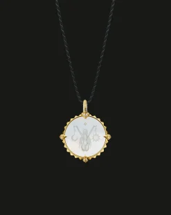 Chains, Charms & Accessories^Paspaley Libra Coin Charm | Mother of Pearl, Diamonds, and Yellow Gold YellowGold