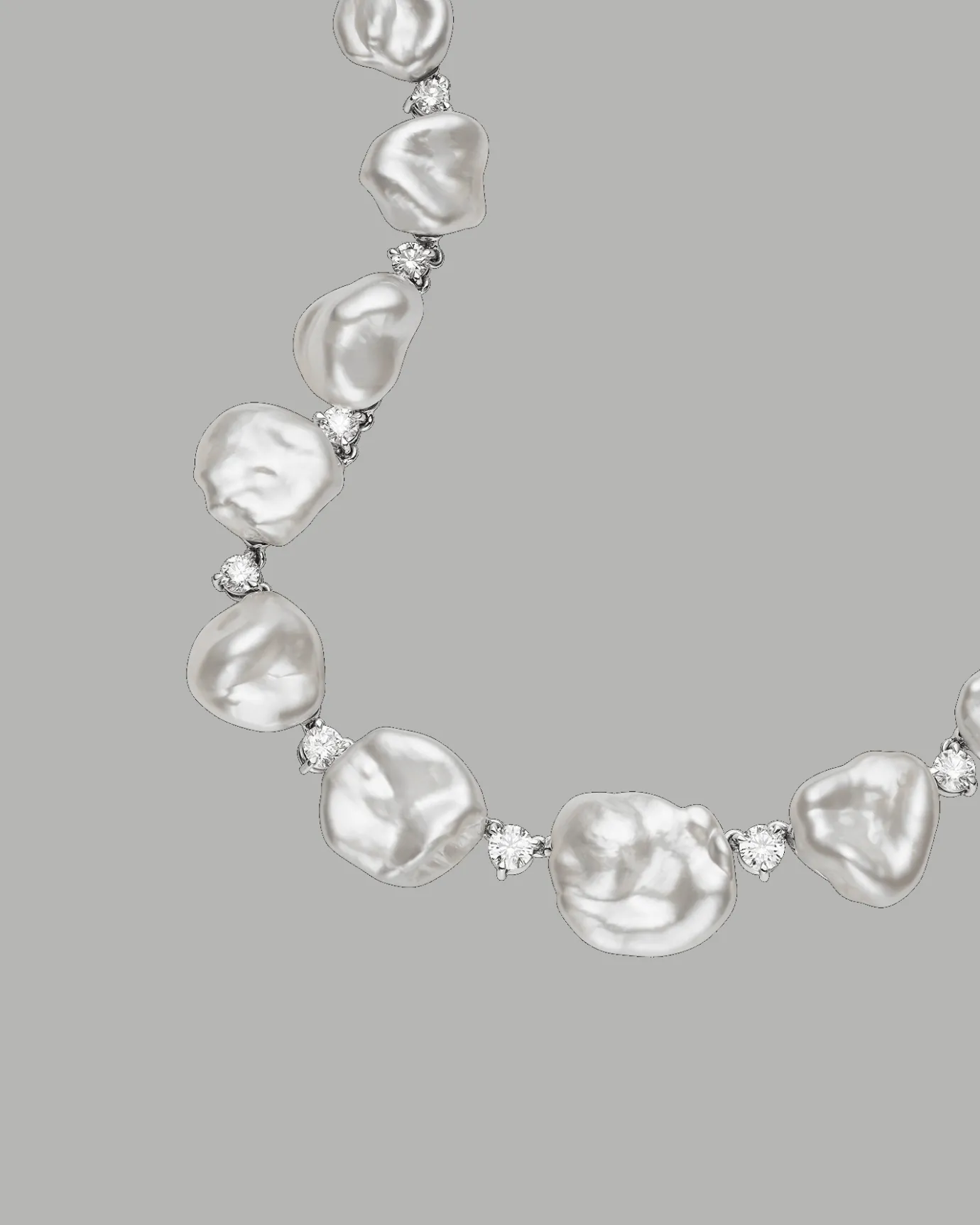 Necklaces & Pendants^Paspaley Lily Pad Pearl Collier | 12-16mm Keshi Pearls, Diamonds and Platinum