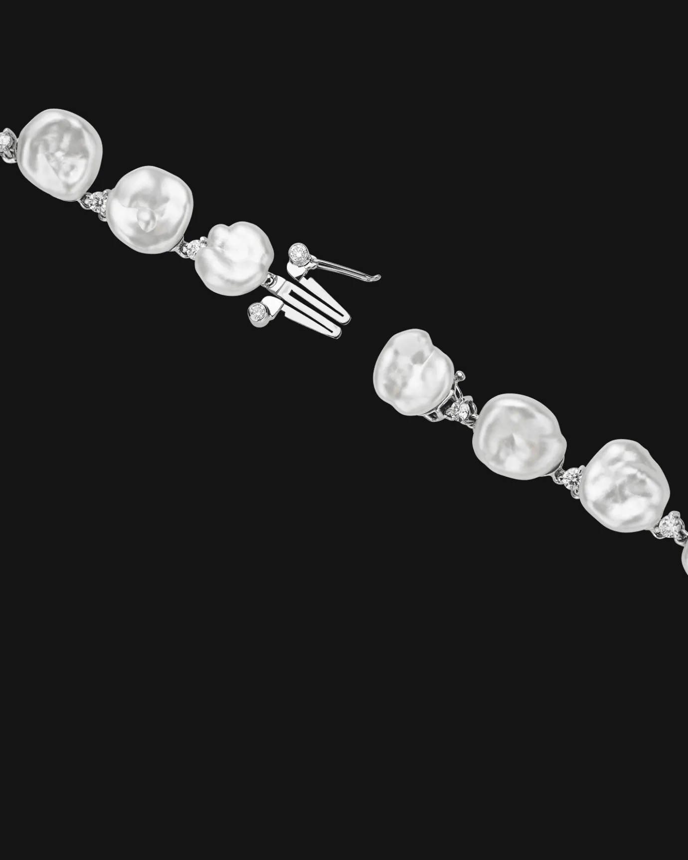Necklaces & Pendants^Paspaley Lily Pad Pearl Collier | 12-16mm Keshi Pearls, Diamonds and Platinum