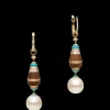 Earrings & Studs^Paspaley Lugger Wood Pearl Earrings | 12mm Drop Pearls, Turquoise, and Yellow Gold YellowGold
