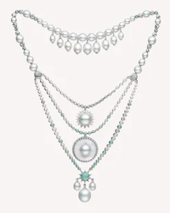 Necklaces & Pendants^Paspaley Lunar Eclipse Pearl Necklace | 9-13mm Pearls, Rock Crystals, and White Gold WhiteGold