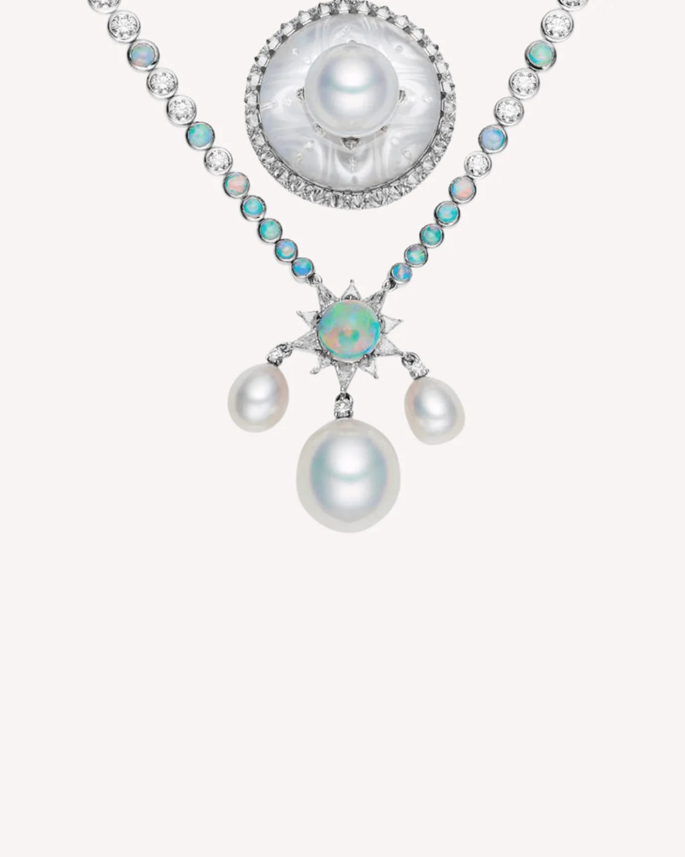 Necklaces & Pendants^Paspaley Lunar Eclipse Pearl Necklace | 9-13mm Pearls, Rock Crystals, and White Gold WhiteGold