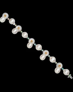 Bracelets^Paspaley Lunar Solar Pearl Bracelet | 9-11mm Pearls, Orange Sapphires, and White Gold WhiteGold