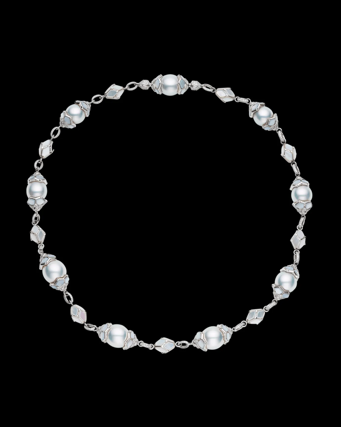 Necklaces & Pendants^Paspaley Megisti Pearl Necklace | 12mm Oval Pearls, Diamonds, and White Gold WhiteGold