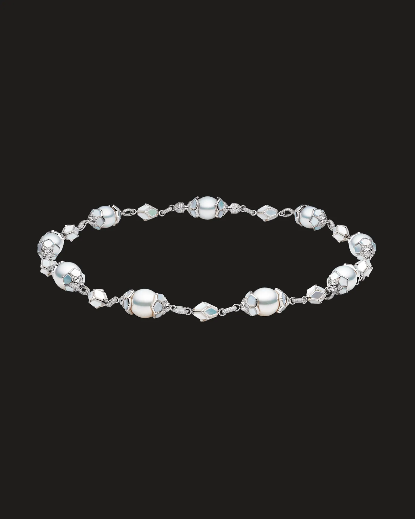 Necklaces & Pendants^Paspaley Megisti Pearl Necklace | 12mm Oval Pearls, Diamonds, and White Gold WhiteGold