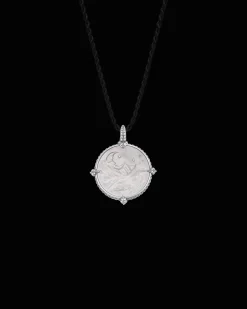 Chains, Charms & Accessories^Paspaley Mermaid Coin Charm | Mother of Pearl, Diamonds, and White Gold WhiteGold