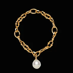 Bracelets^Paspaley Mermaid Dive Charm Bracelet | 10mm Circle Pearl, 12mm Oval Pearls, Mother of Pearl, and Yellow Gold YellowGold