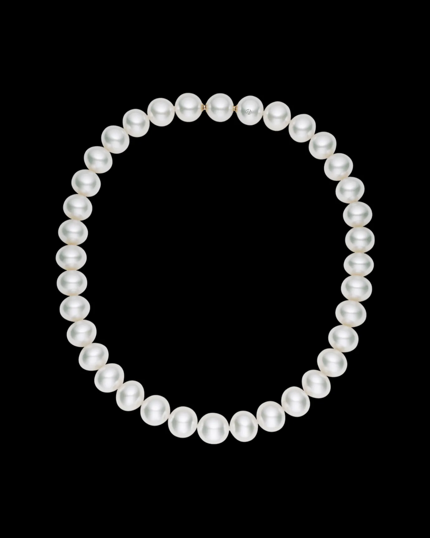 Strand Necklaces & Bracelets | Necklaces & Pendants^Paspaley Moonlight Pearl Strand Necklace | 13mm Button and Round Pearls, and Signature Diamond WhiteGold