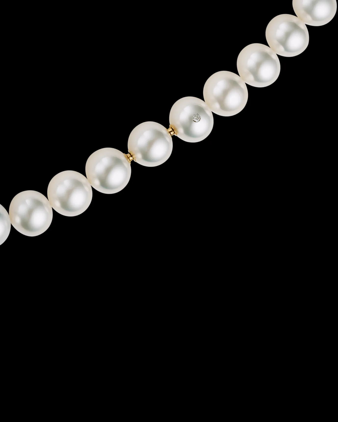 Strand Necklaces & Bracelets | Necklaces & Pendants^Paspaley Moonlight Pearl Strand Necklace | 13mm Button and Round Pearls, and Signature Diamond WhiteGold