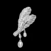 Clasps & Brooches^Paspaley Night Bird Feather Pearl Brooch Clasp | 5-7mm Keshi Pearls, Diamonds, and White Gold WhiteGold