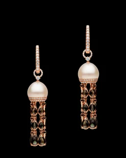 Earrings & Studs^Paspaley Noir Hero Lavalier Pearl Earrings | 10mm Oval Pearls, Black Mother of Pearl, and Rose Gold RoseGold