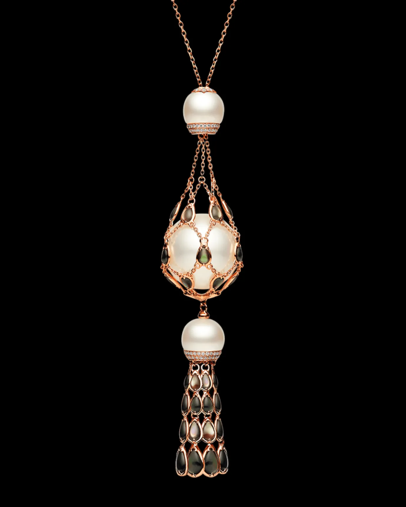 Necklaces & Pendants^Paspaley Noir Hero Lavalier Pearl Necklace | 18mm Round Pearl, Black Mother of Pearl, and Rose Gold RoseGold